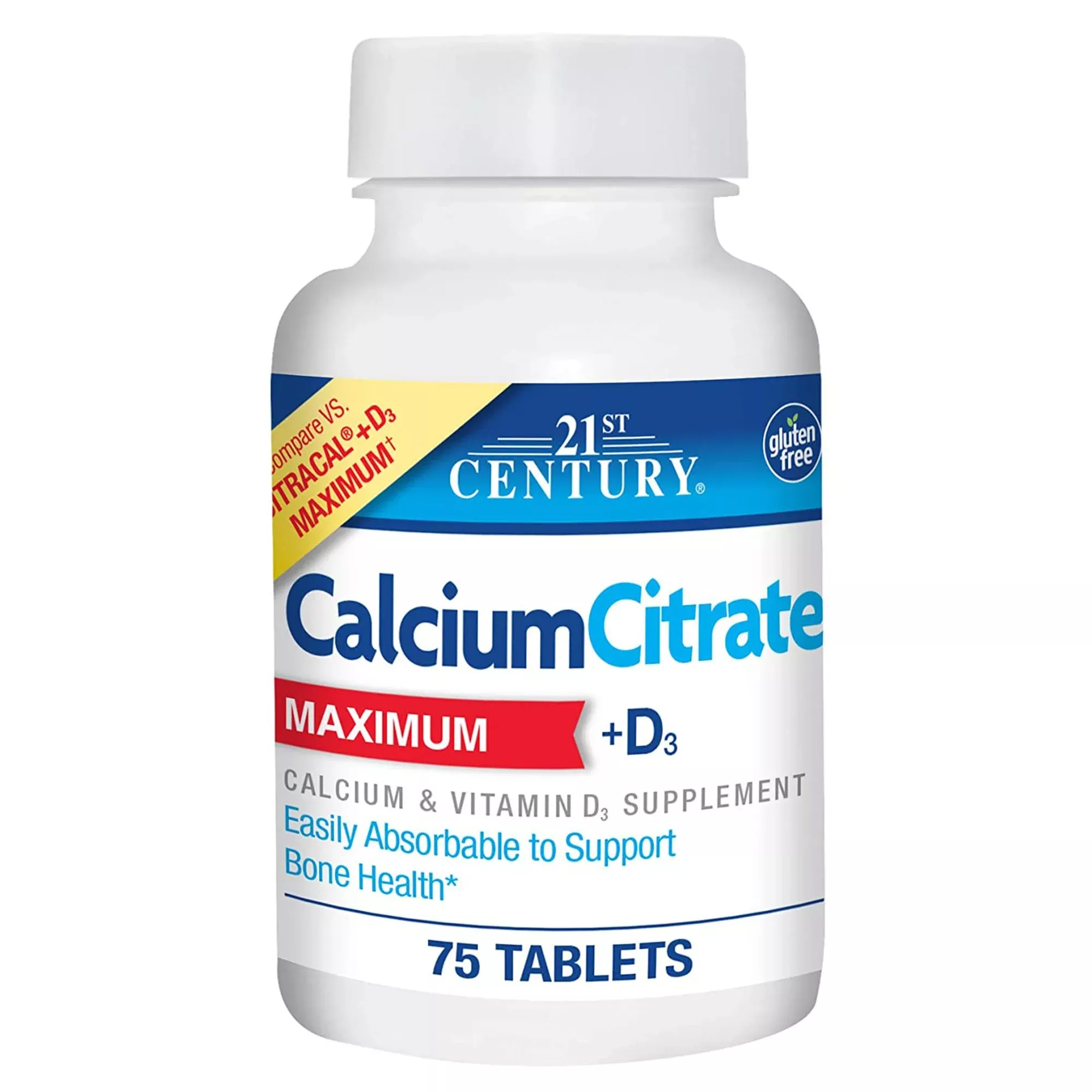 21st Century Calcium Citrate / Vitamin D Joint Health Supplement, 1 Bottle