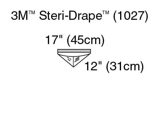 3M™ Steri-Drape™ Sterile Irrigation Pouch Surgical Drape, 17 W x 11 L Inch, 1 Case of 40