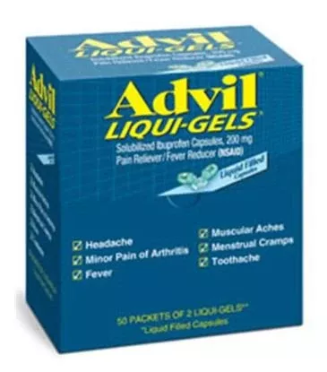 Advil Liqui-Gels Ibuprofen Pain Relief, 1 Carton of 50