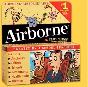 Airborne Immune Support Supplement Effervescent Tablets, Zesty Orange Flavor, 1 Pack of 10