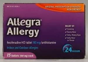 Allegra Allergy 24 Hr Tablets, 1 Box of 15