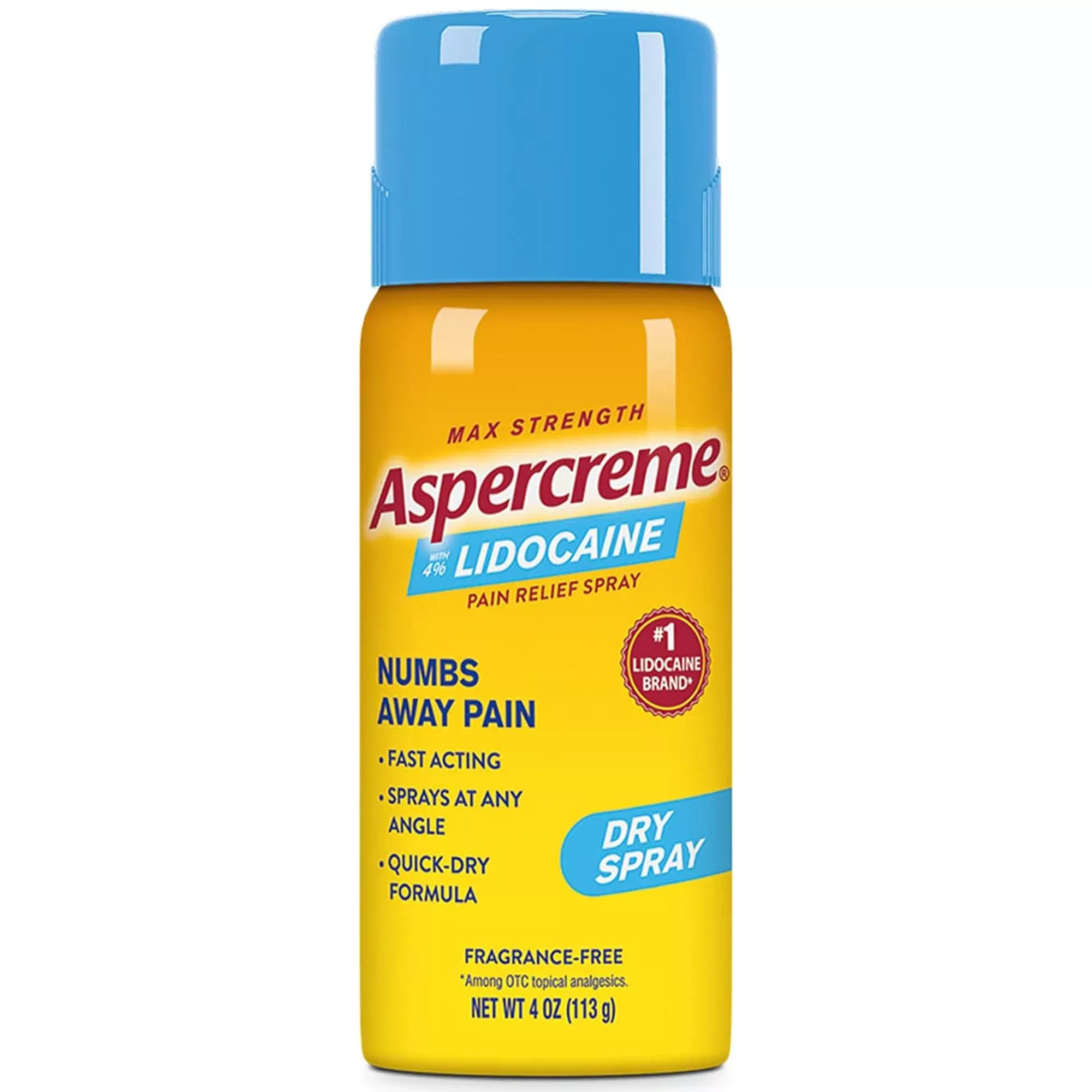 Aspercreme Max Lidocaine Topical Pain Relief, 4-ounce Spray, 1 Each