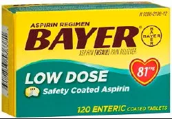 ASPIRIN, TAB LOW DOSE 81MG (120/BX)