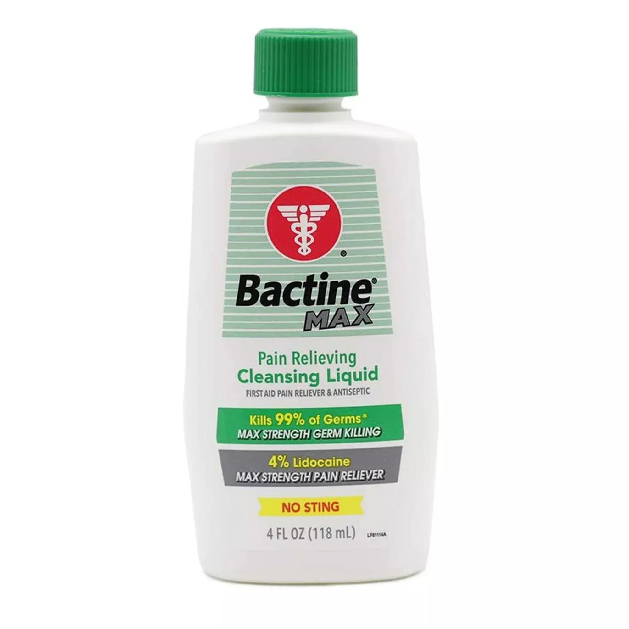 Bactine MAX Pain Relieving Antiseptic, 4-ounce Bottle, 1 Case of 24