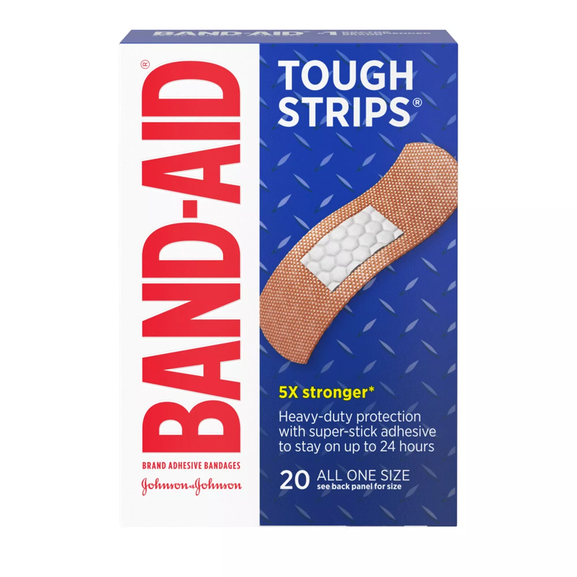 Band-Aid Tough Strips™ Adhesive Strip, 1 x 3-1/4 Inch, 1 Box of 20