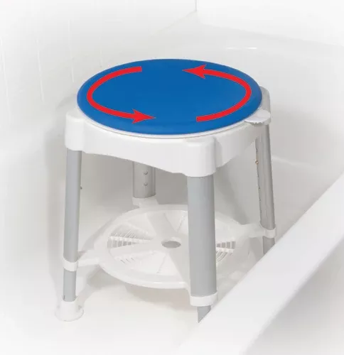Bath Stool with Padded Rotating Seat