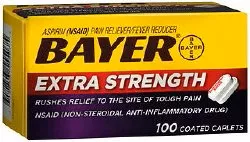 Bayer Extra Strength Aspirin Pain Relief, 1 Box of 100