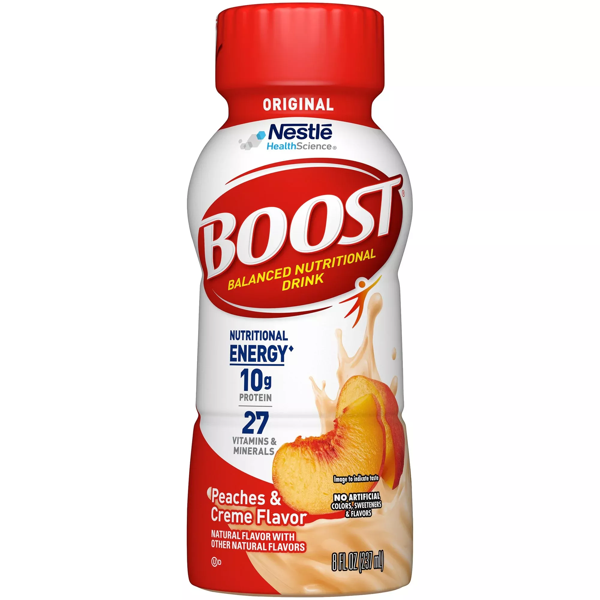 Boost Original Peaches and Creme Oral Supplement, 8 oz. Bottle, 1 Case of 24