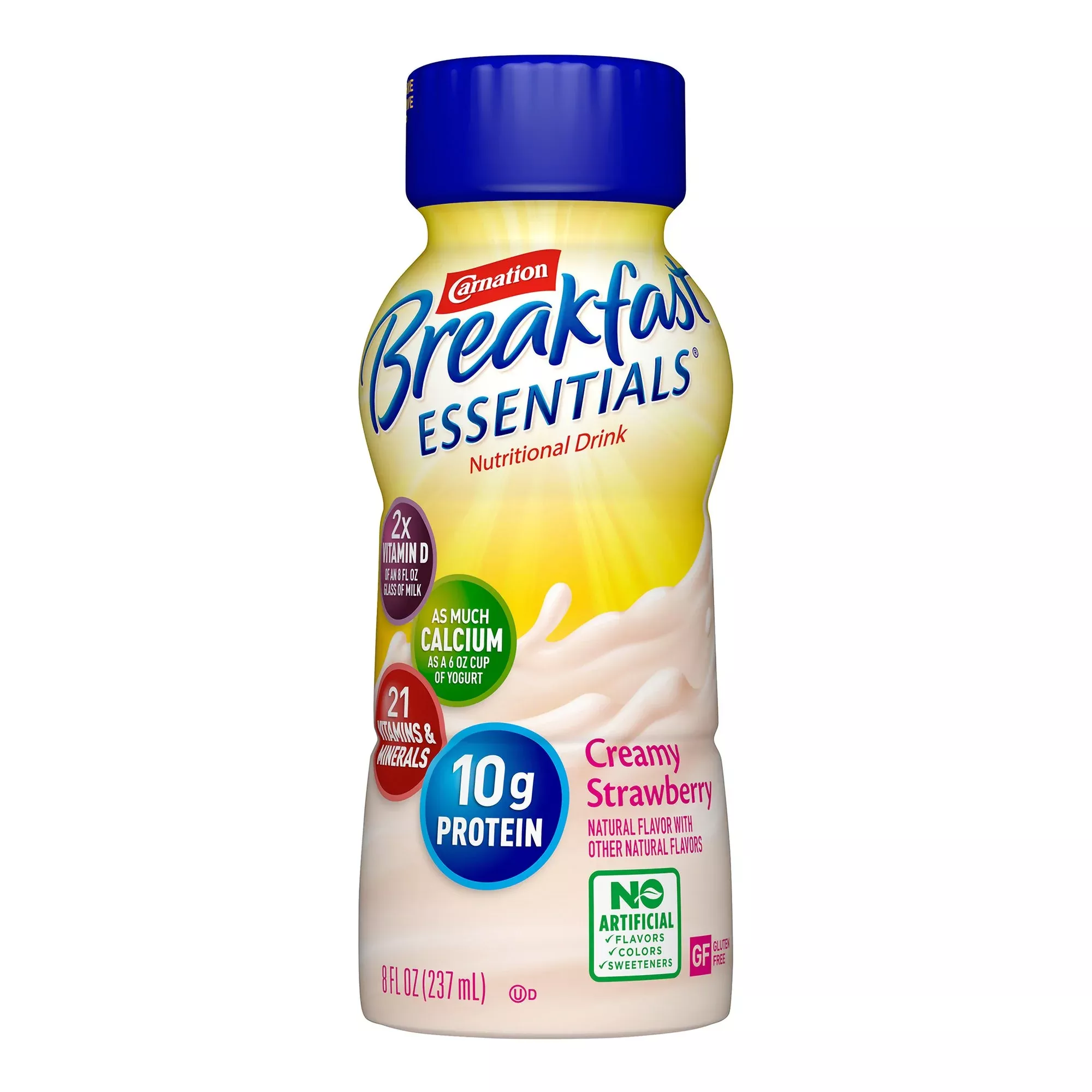 Carnation Breakfast Essentials Strawberry Oral Supplement, 8 oz. Carton, 1 Case of 24