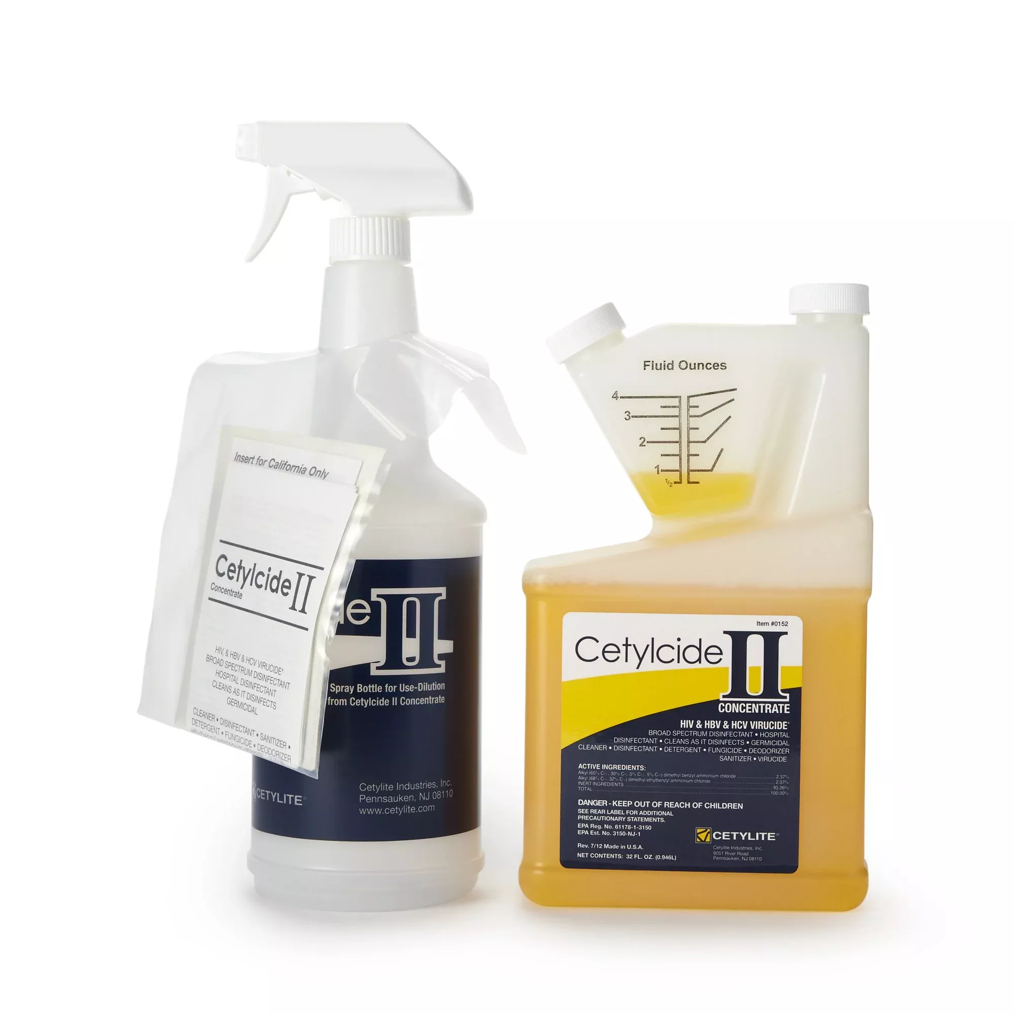 Cetylcide-II Surface Disinfectant Concentrate, 32 oz., 1 Each