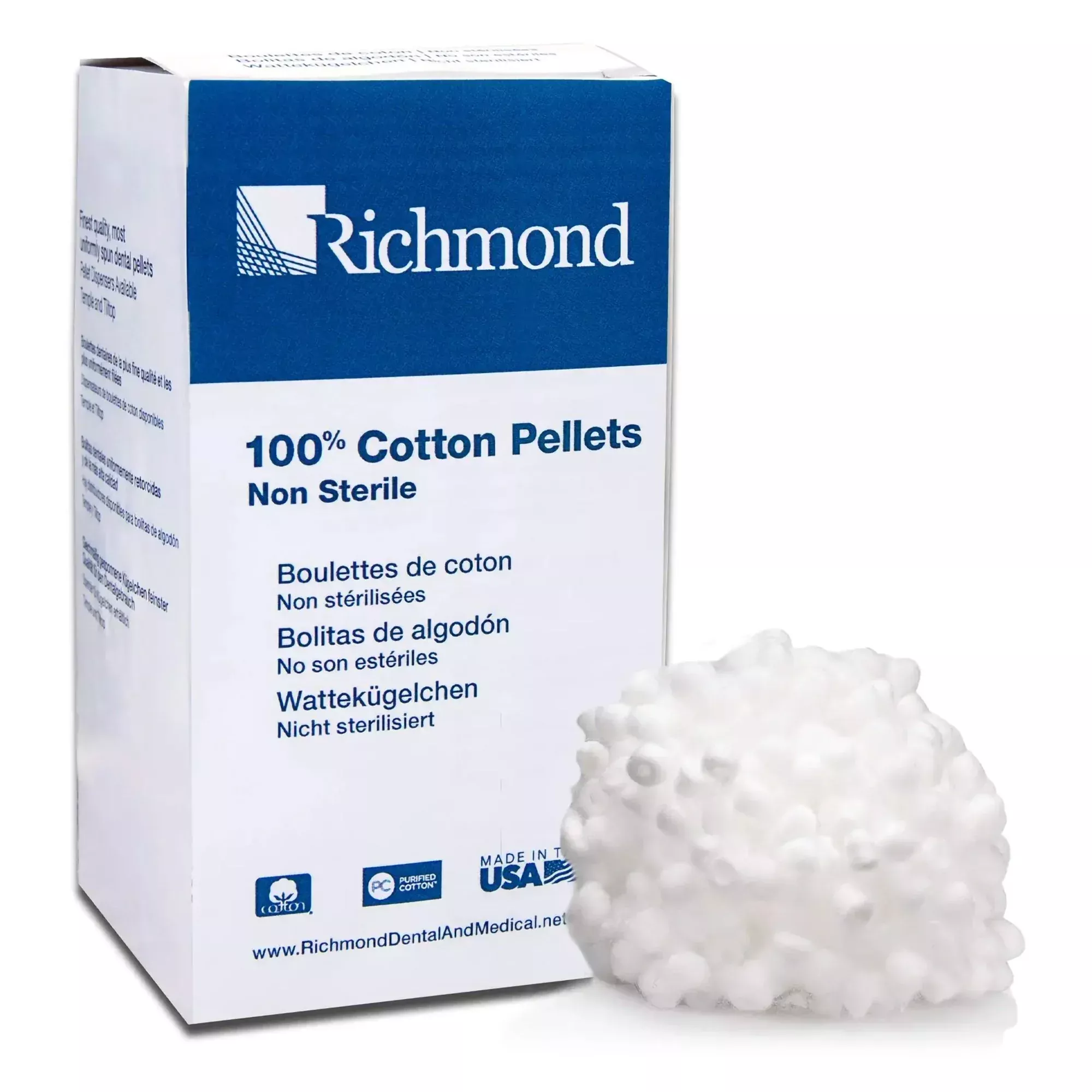 COTTON PELLET, N/S SZ #2 7/32"(2550/BX 6BX/CS)