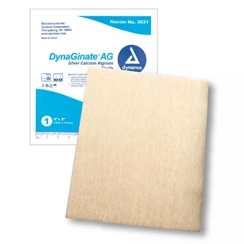 DynaGinate AG Silver Calcium Alginate Dressing 4 x5Bx/10