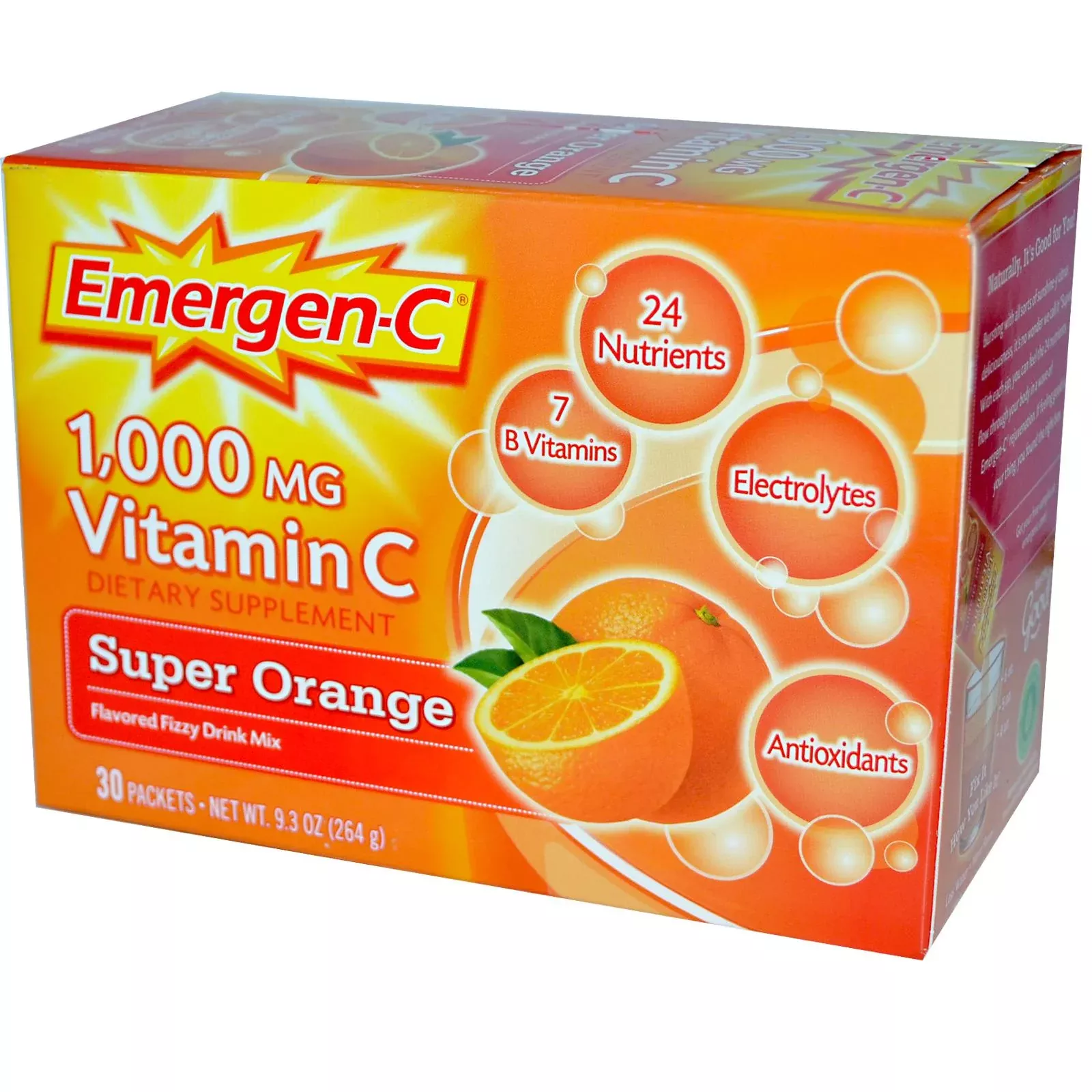 Emergen-C Oral Supplement, 1 Box of 10