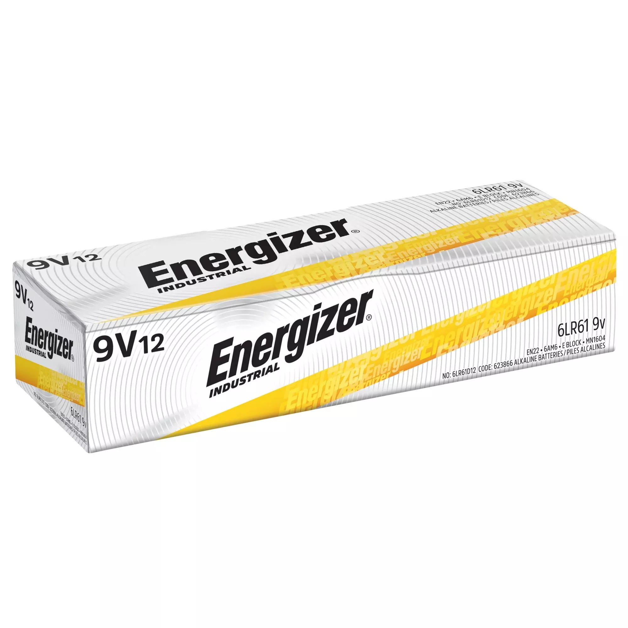 Energizer Industrial Alkaline Battery, 9V, 1 Each