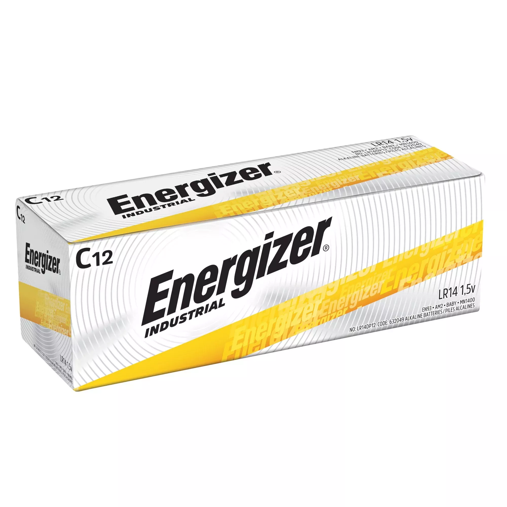 Energizer Industrial Alkaline Battery, C, 1 Each