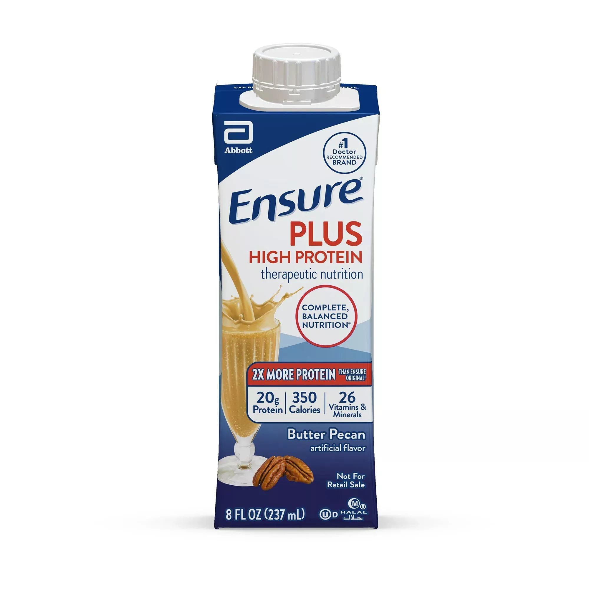 ENSURE PLUS, HIGH PROTEIN BUTTER PECAN 8OZ (24/CS)
