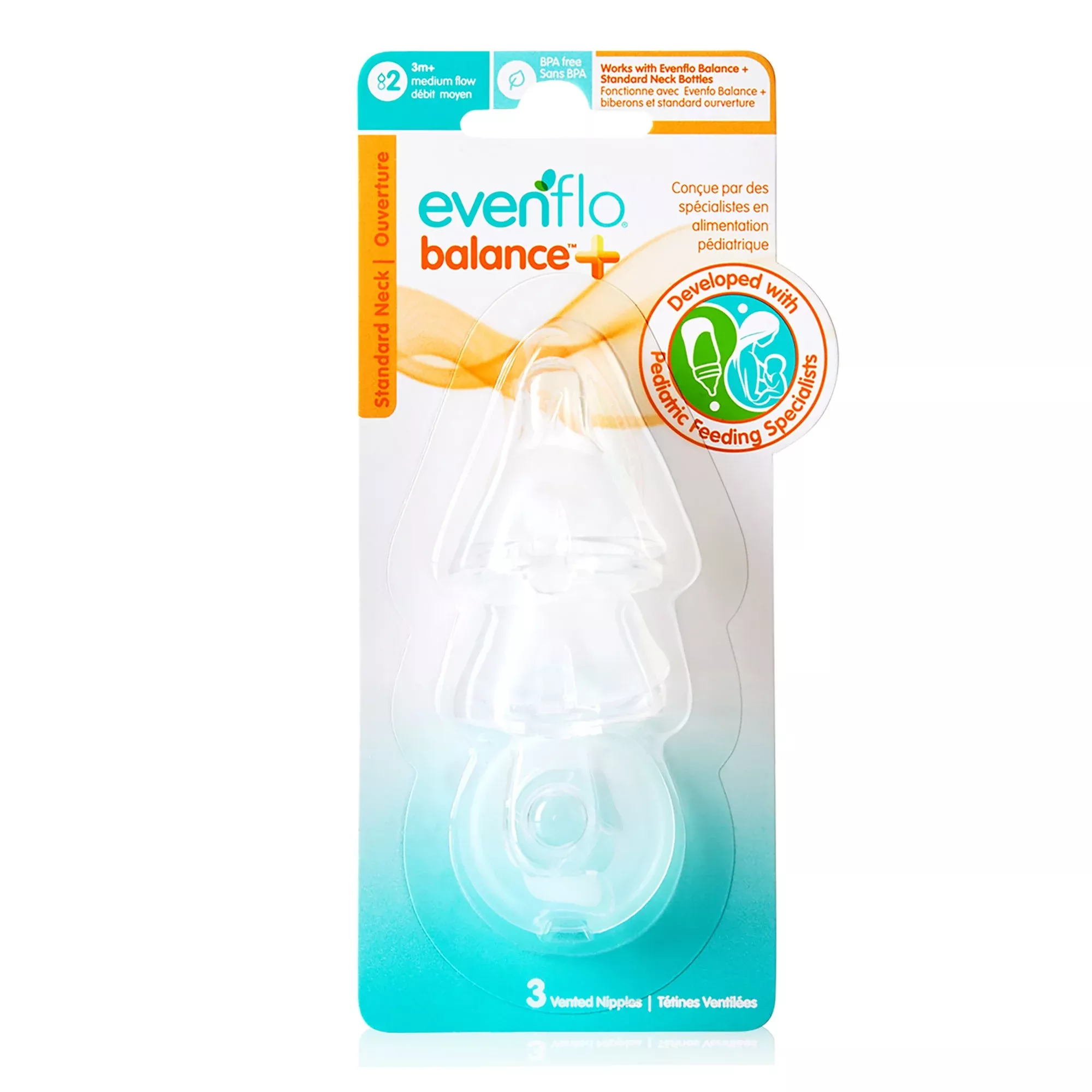 Evenflo Feeding Balance + Standard Neck Nipple, 1 Pack