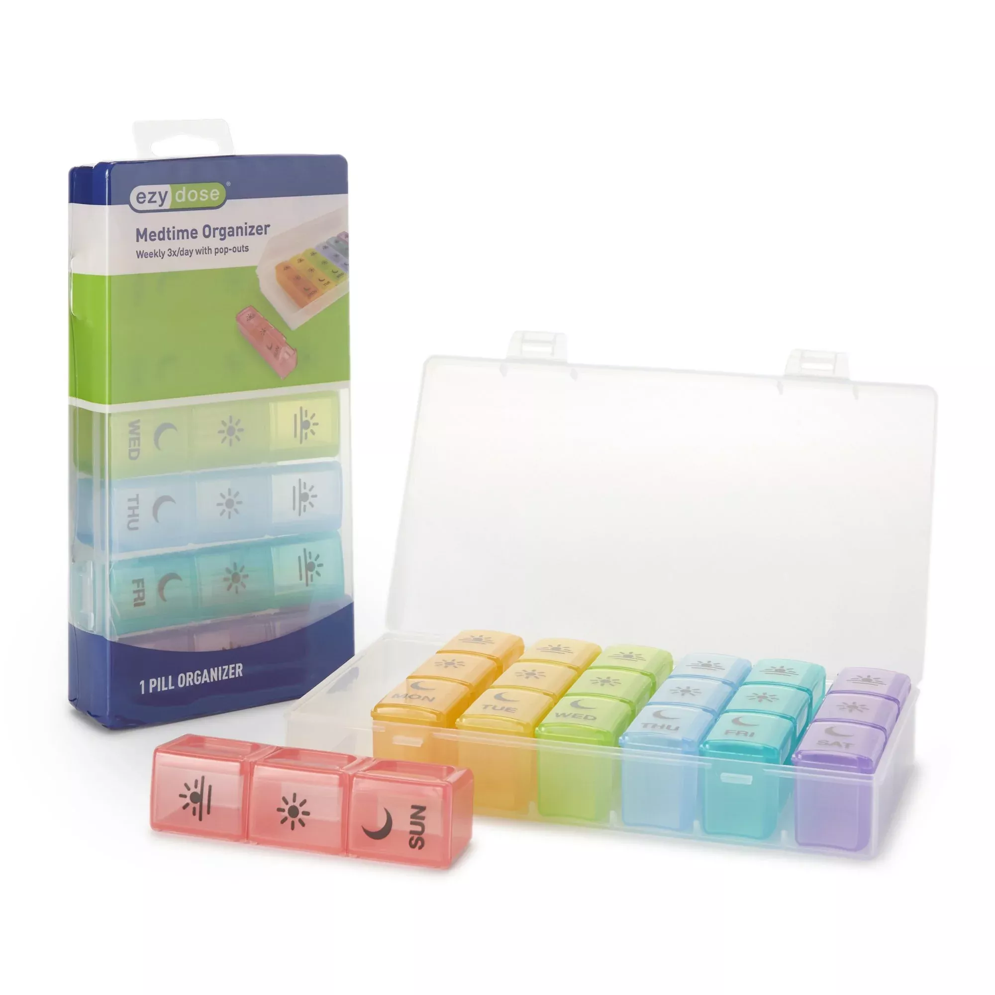 Ezy Dose Pill Organizer, 1 Pack of 3