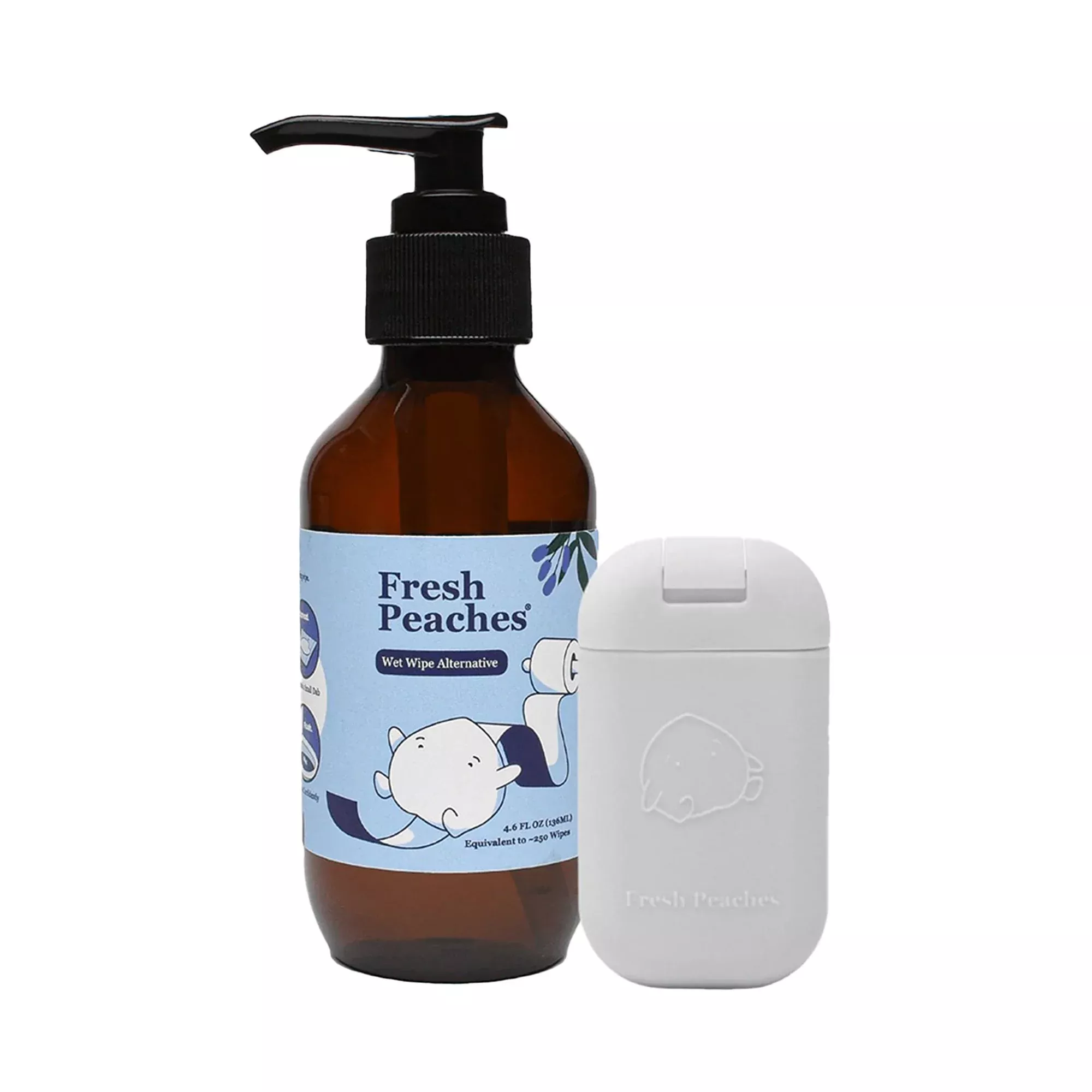Fresh Peaches Toilet Paper Gel Starter Set, Gray, 1 Kit