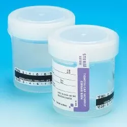 Globe Scientific Specimen Container with Temperature Strip, 90 mL, 1 Case of 300