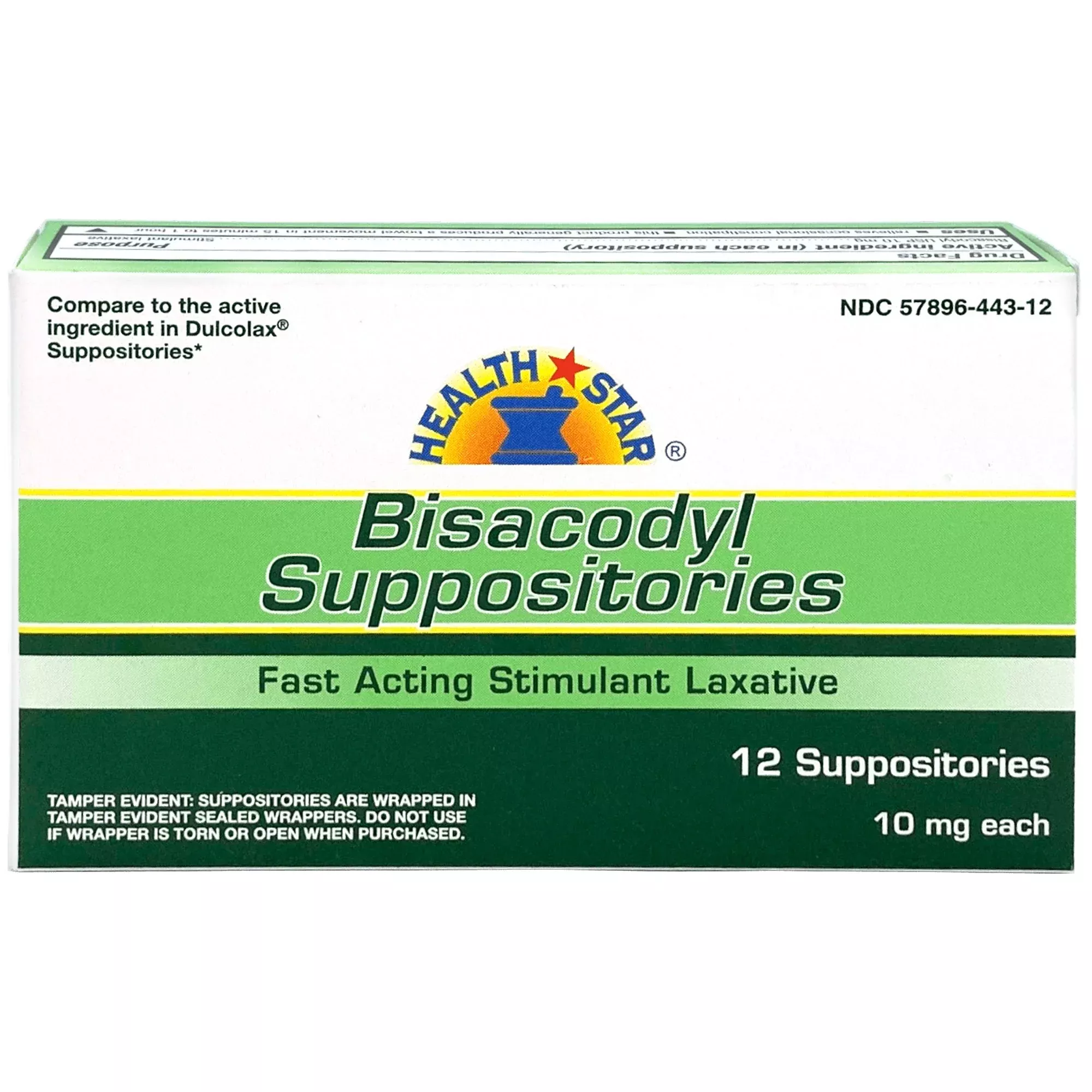 Health*Star Bisacodyl Laxative, 1 Box of 12