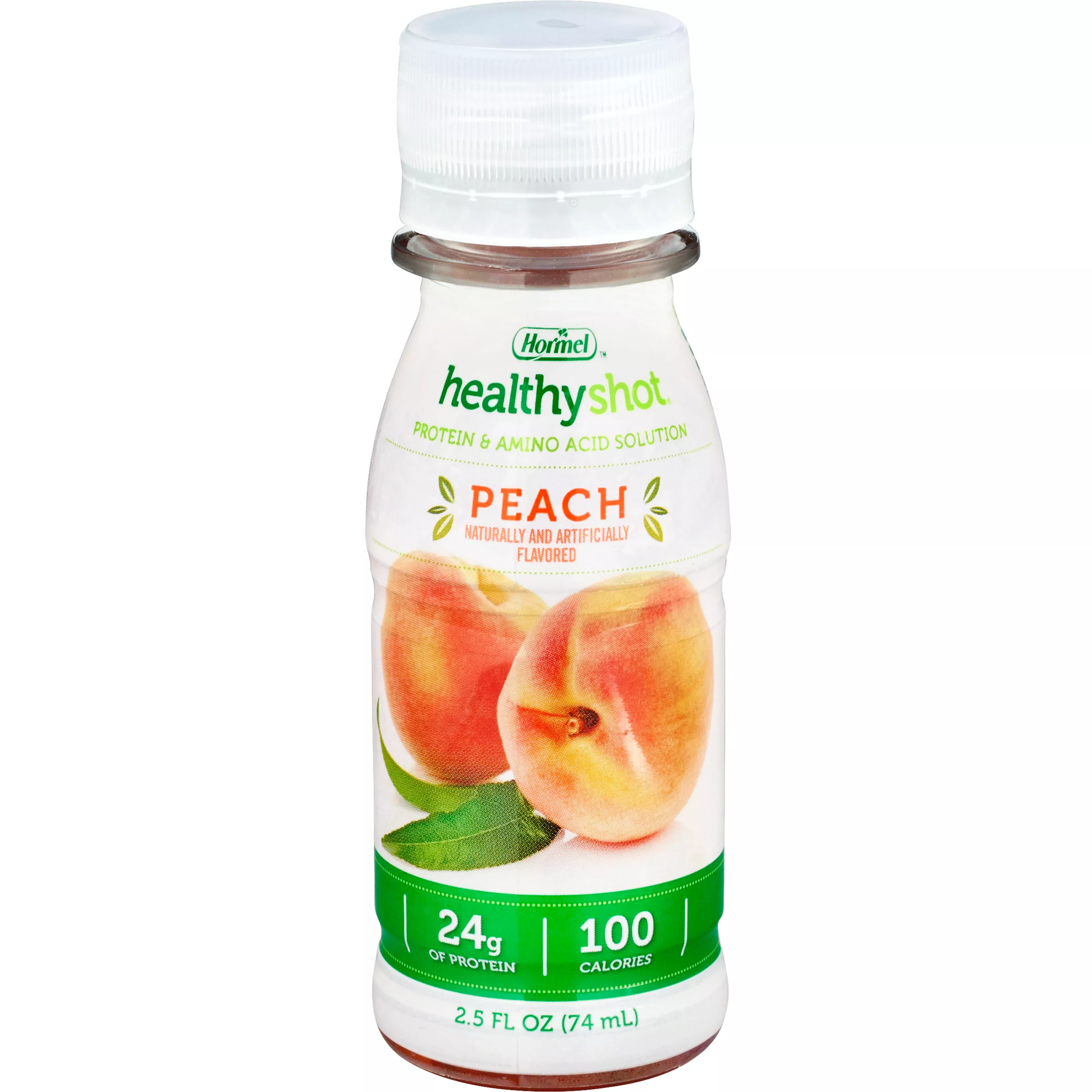 Healthy Shot Peach Oral Protein Supplement, 2½ oz. Bottle, 1 Case of 24