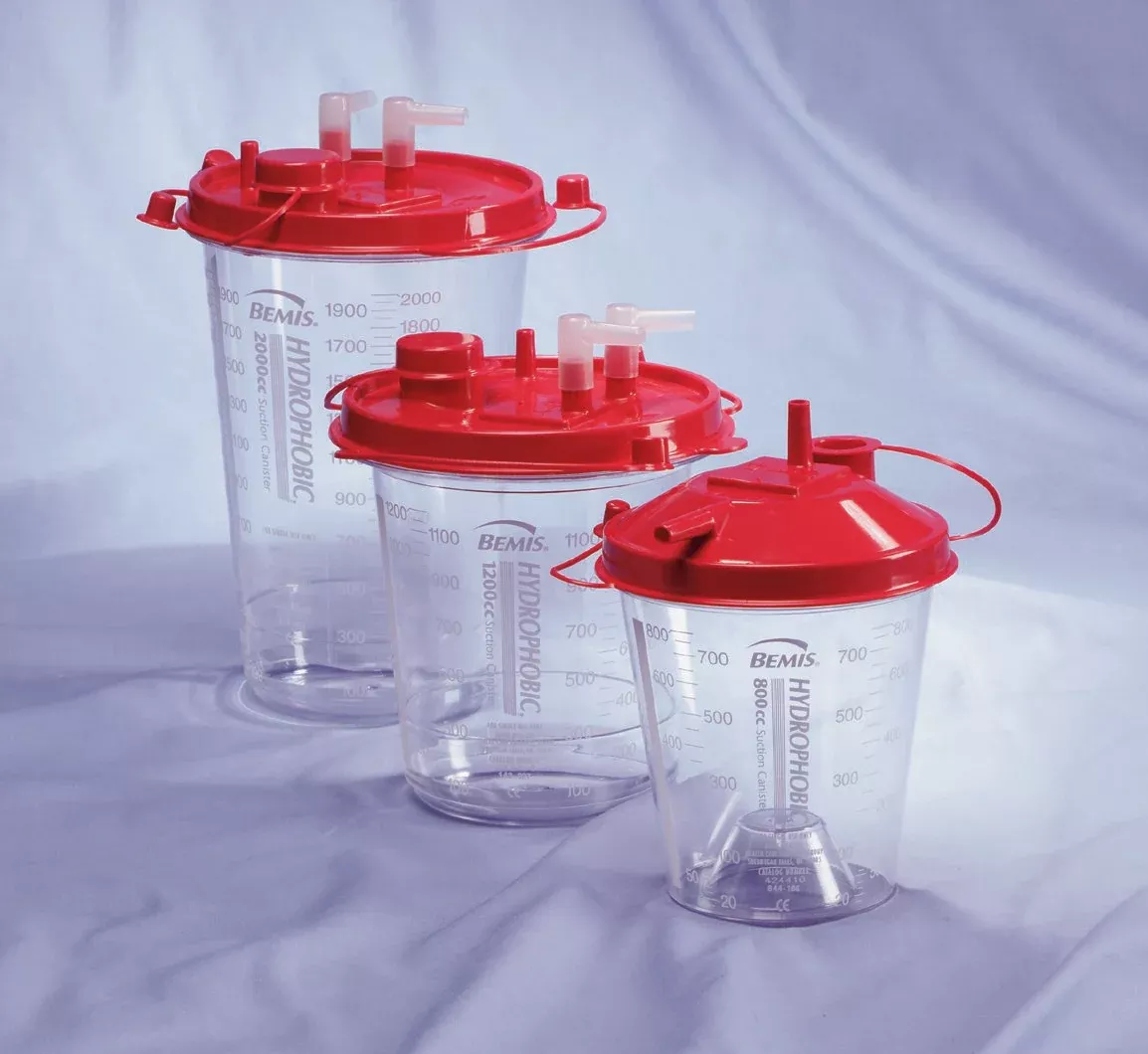 Hydrophobic Suction Canister, 1 Case of 48