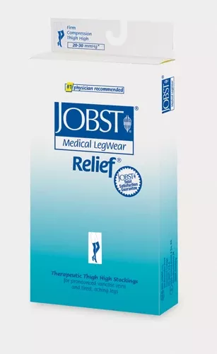 Jobst Relief20-30 Thigh-Hi Beige Large Closed-toe