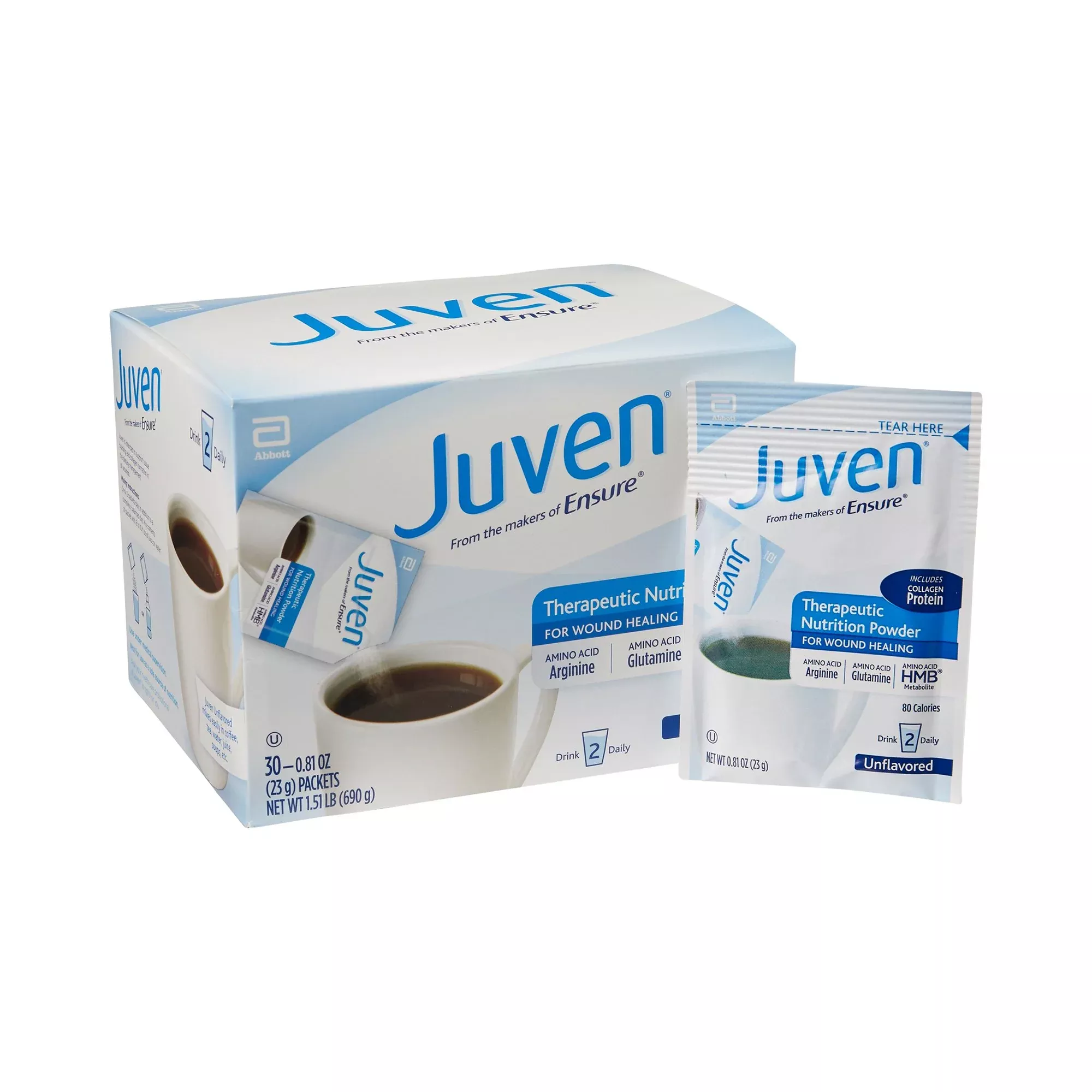 Juven Arginine/Glutamine Supplement, 0.82-ounce Packet, 1 Box of 30
