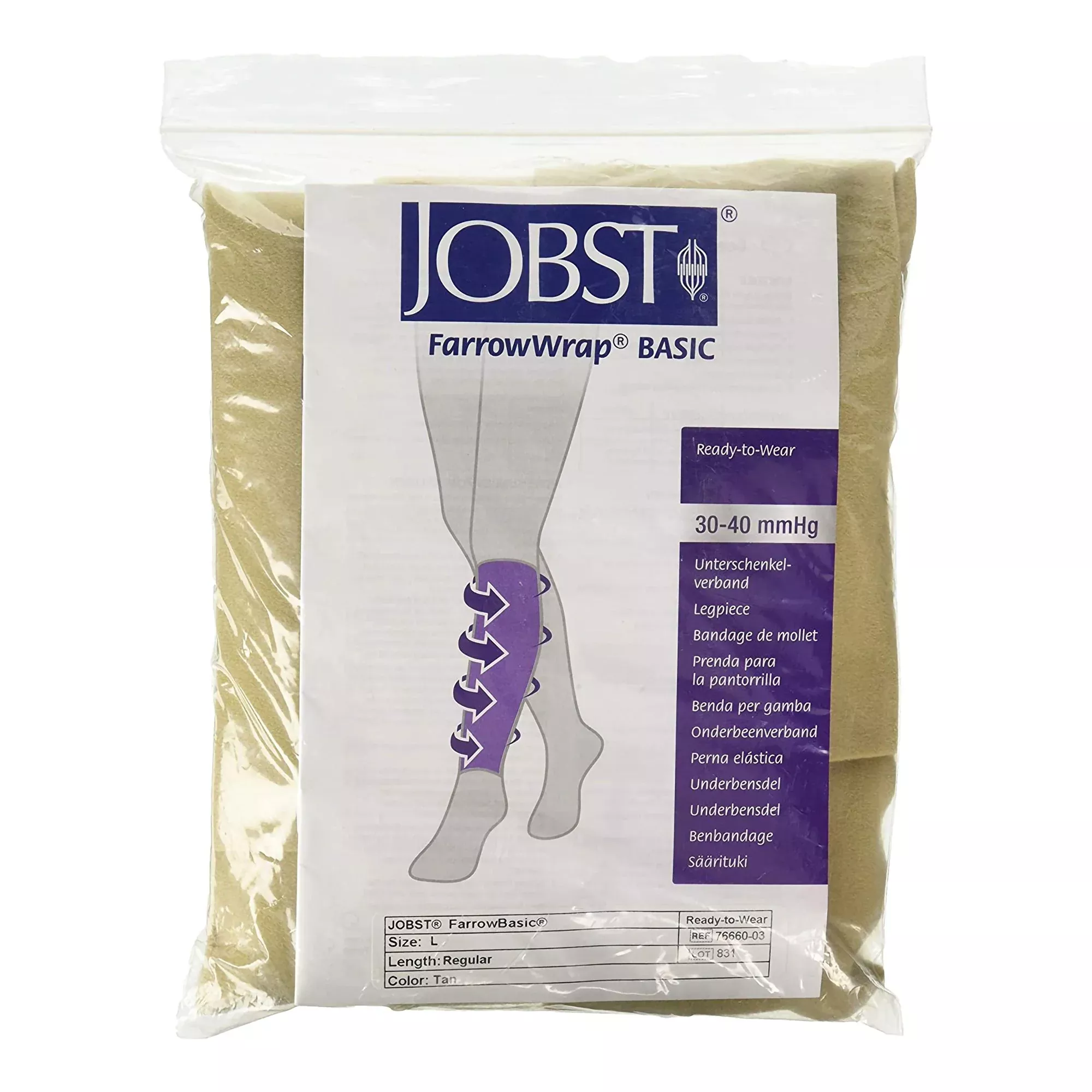 LEG WRAP, COMPRESSION FARROWWRAP BASIC TAN REG LG