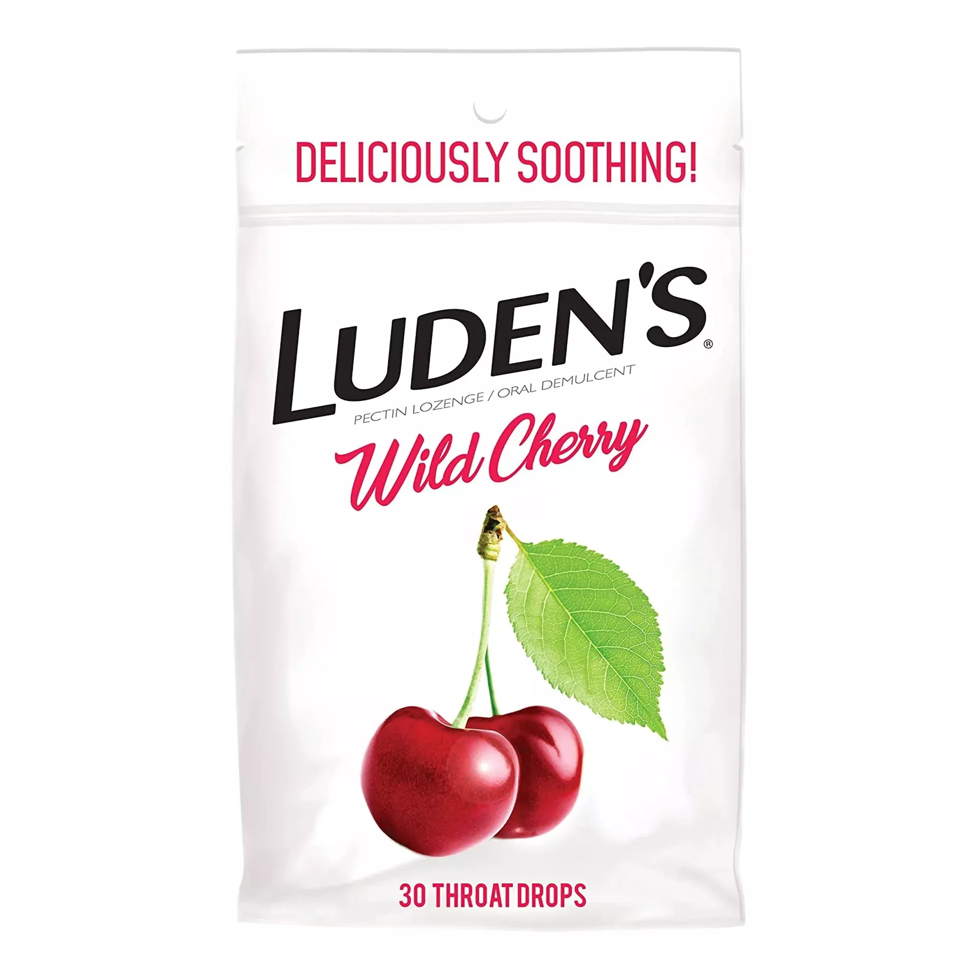 Luden's Cherry Flavor Sore Throat Relief, 1 Bag of 30