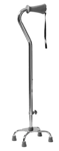 Lumex Quad CaneSm Base Aluminum Finish