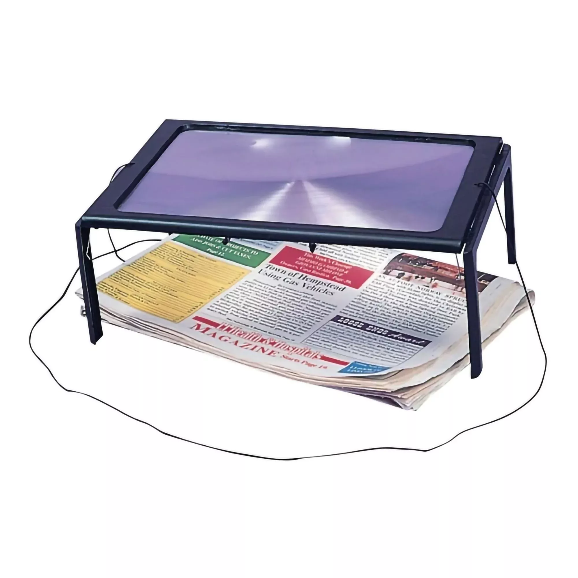 MAGNIFIER, PAGE SIZE W/LIGHT DLX PRESTN