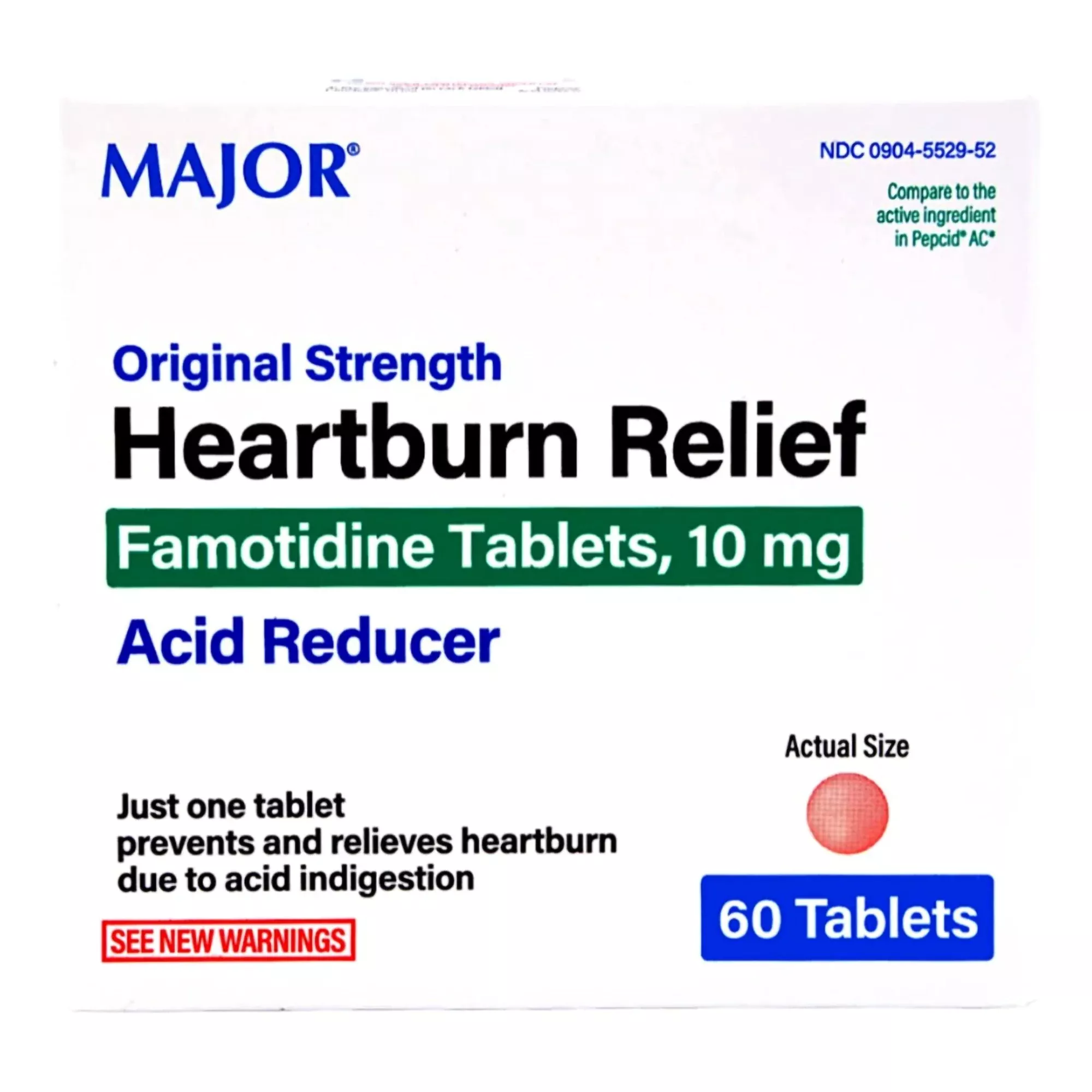 Major Famotidine Antacid, 1 Bottle