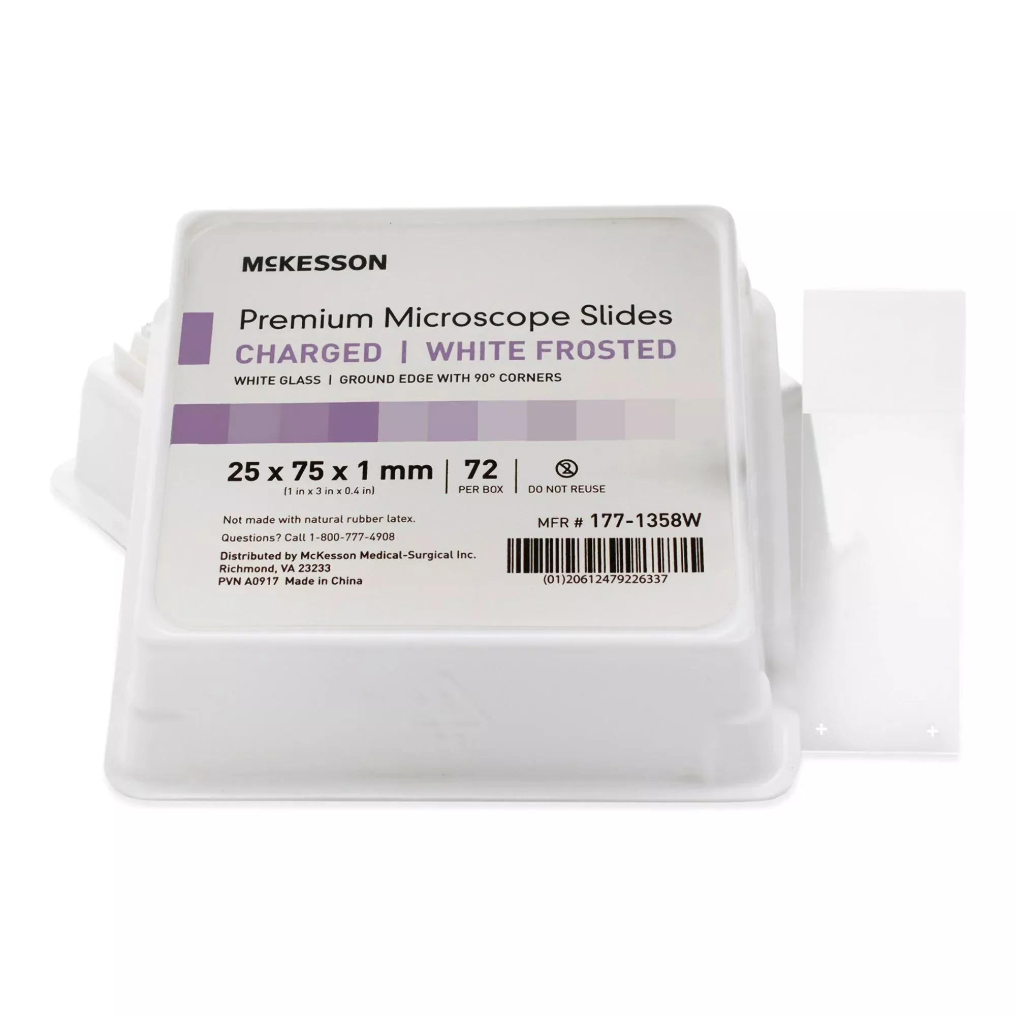 McKesson Glass Microscope Slide, 25 x 75 x 1 mm, 1 Case of 1440