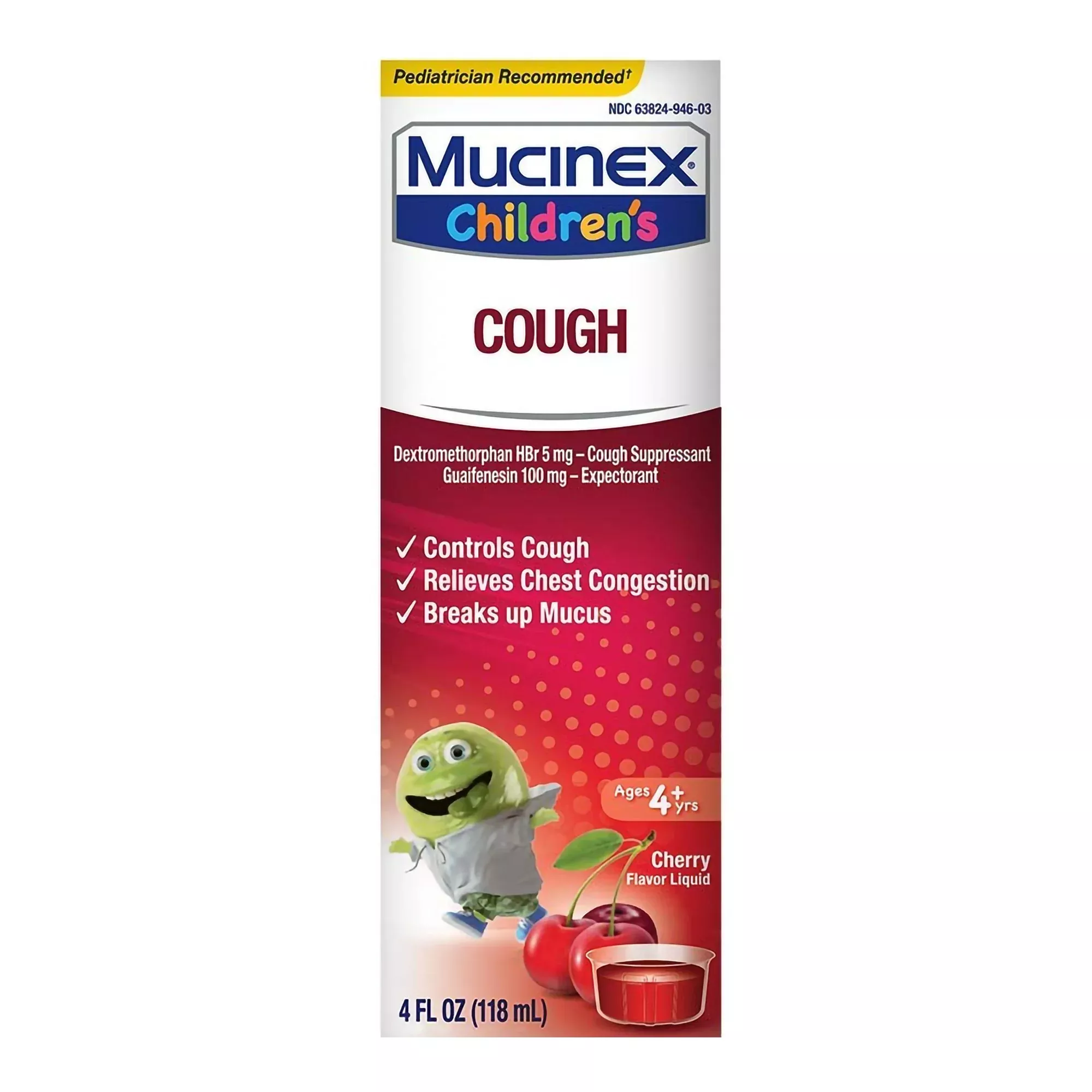 Mucinex Max Children's Cold and Cough Relief, 4-ounce Bottle, 1 Each