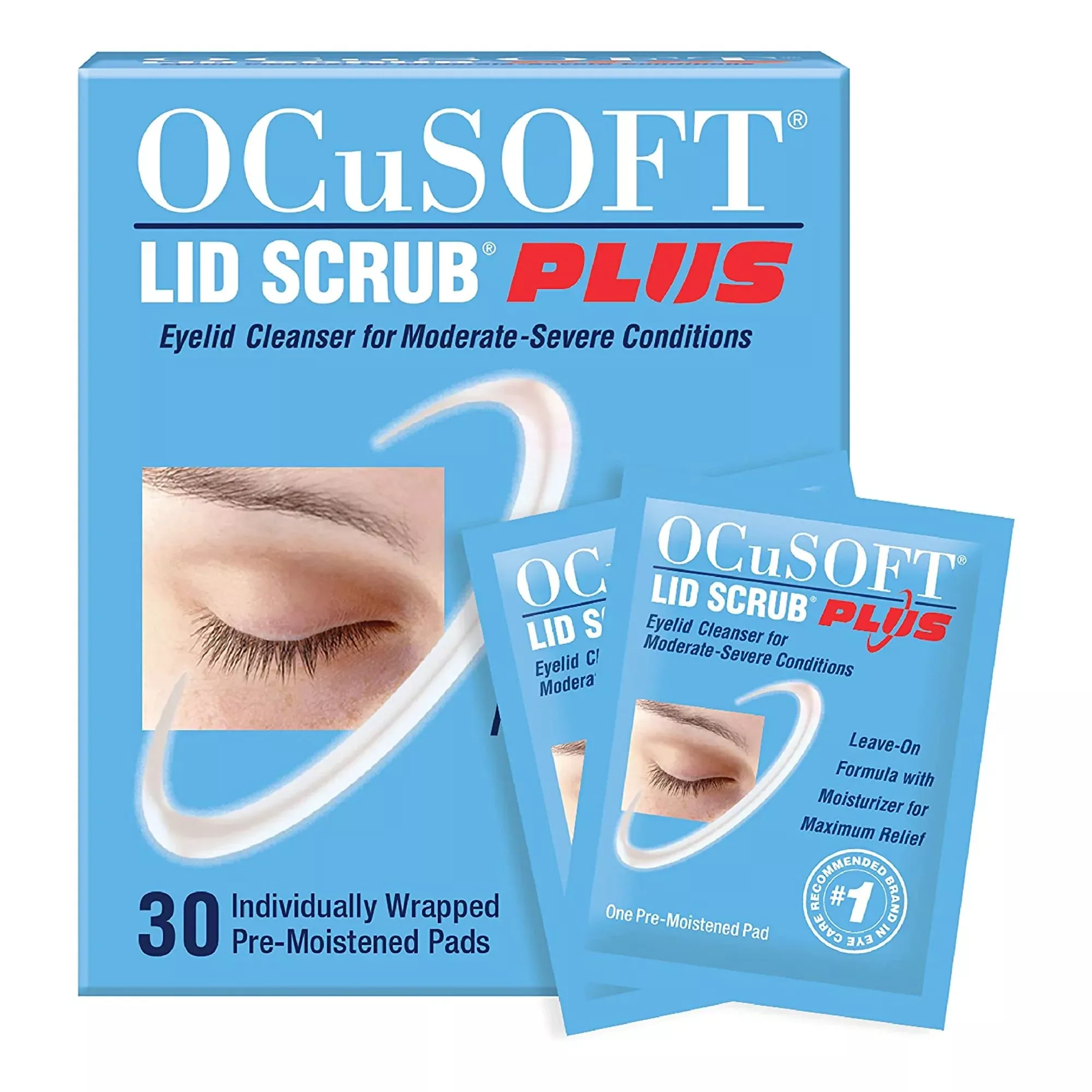 OCuSOFT Lid Scrub Plus Eyelid Cleanser, 1 Box of 30