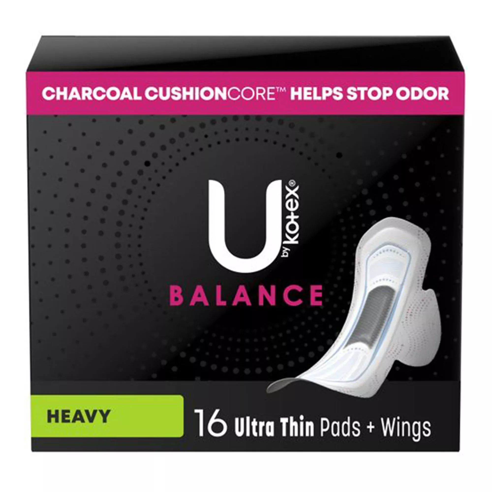 PAD, U BY KOTEX SUPER PREM ULTR THIN HVY WING (16/PK 6PK/CS)