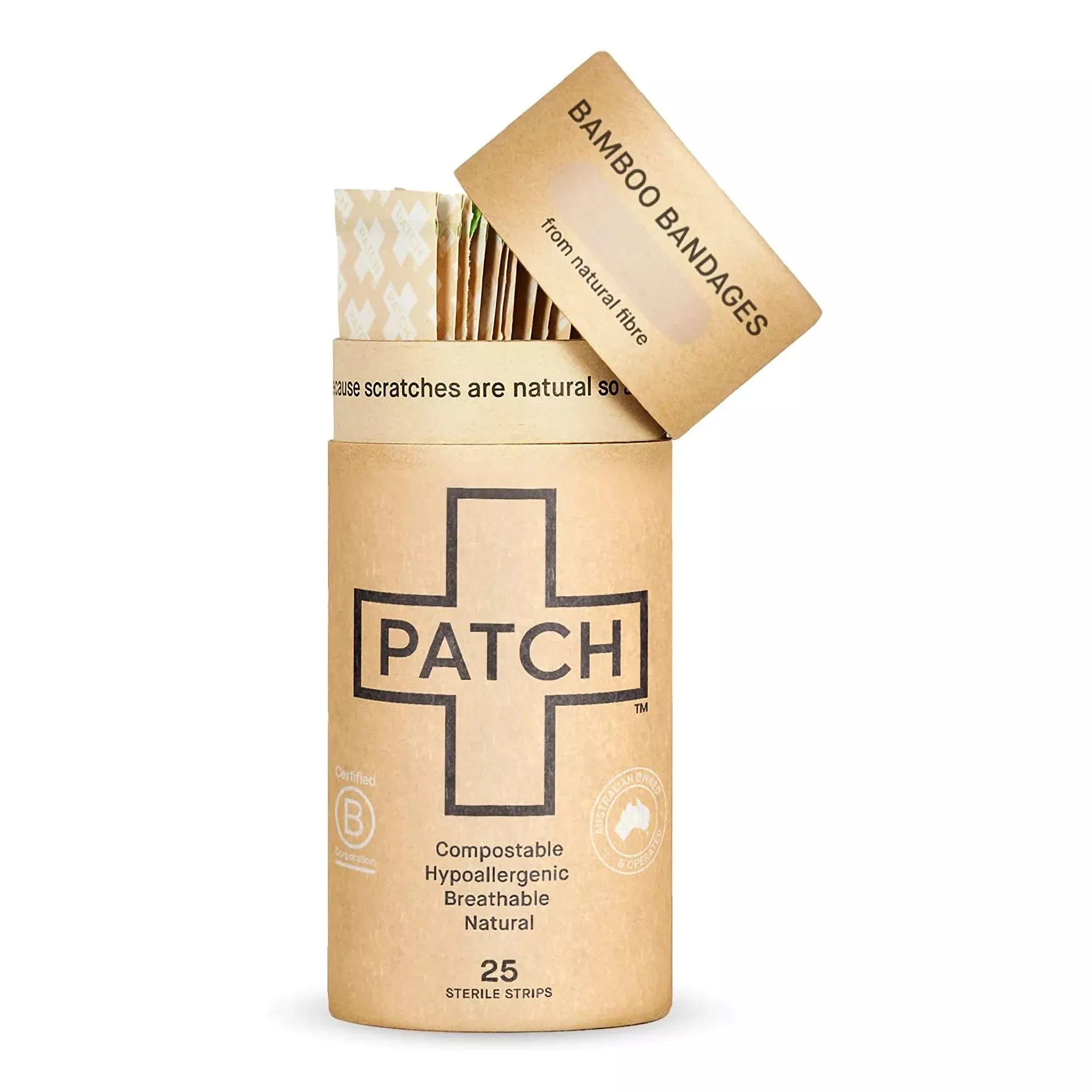 Patch™ Tan Adhesive Strip, 3/4 x 3 Inch, 1 Box of 3