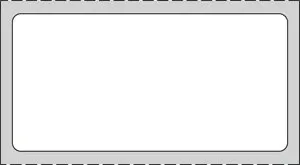 PDC White Blank Thermal Label, 1 x 2 Inch, 1 Case of 10400