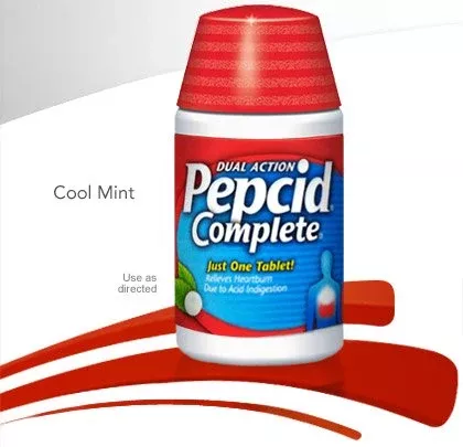 Pepcid Complete Calcium Carbonate / Magnesium Hydroxide / Famotidine Antacid, 1 Case of 36