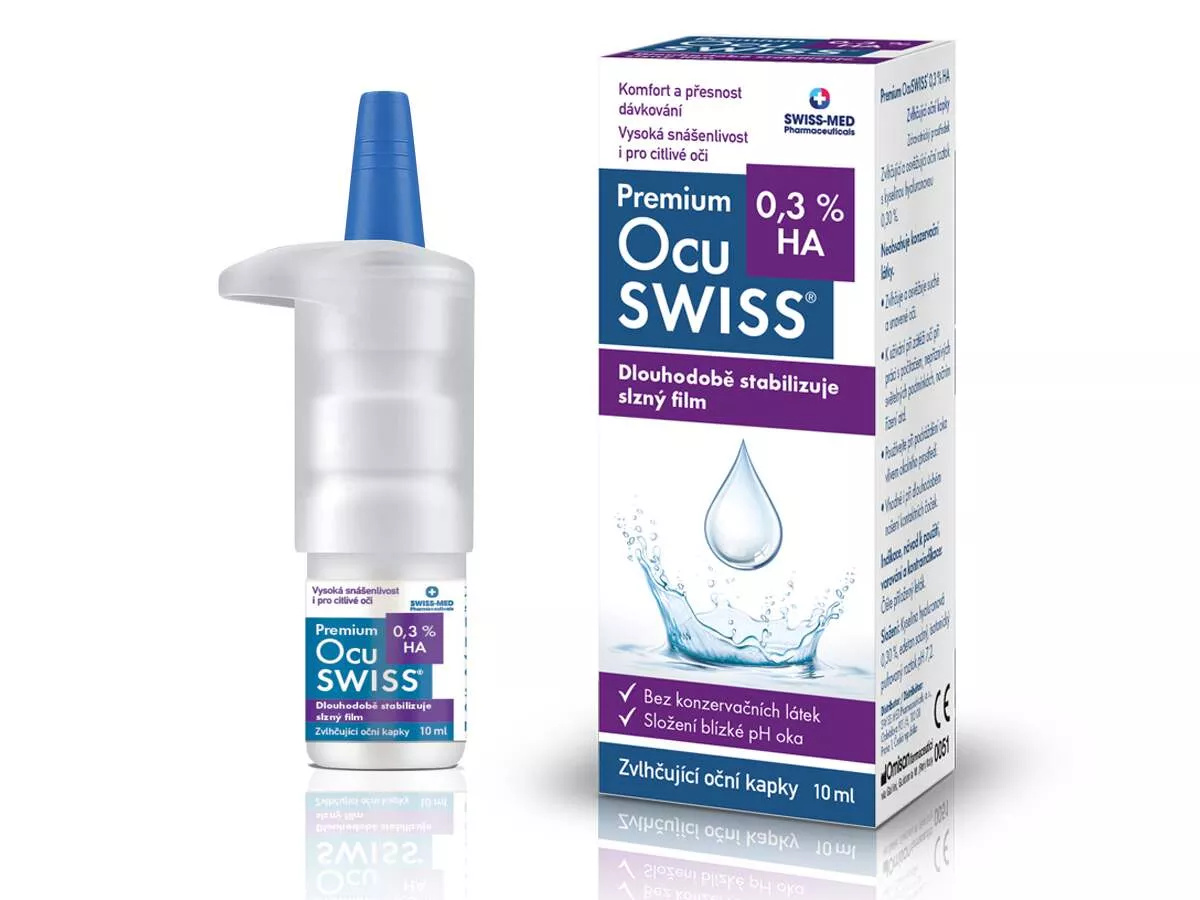 Premium Ocuswiss 0.3% HA Moisturizing Eye Drops 10 ml