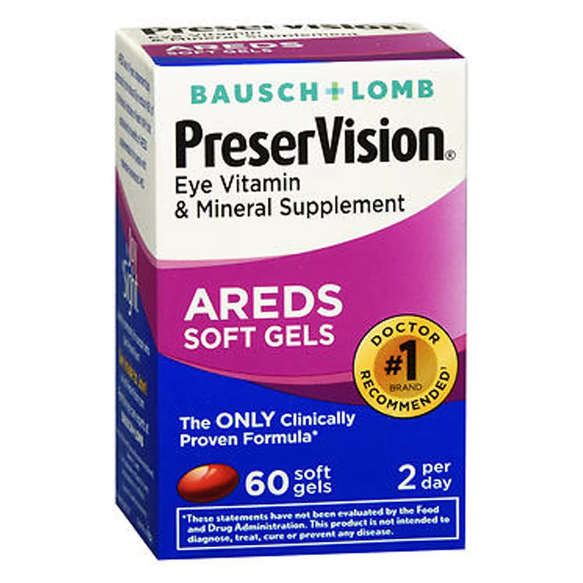 PreserVision AREDS Multivitamin/Multimineral Supplement, 1 Box of 60