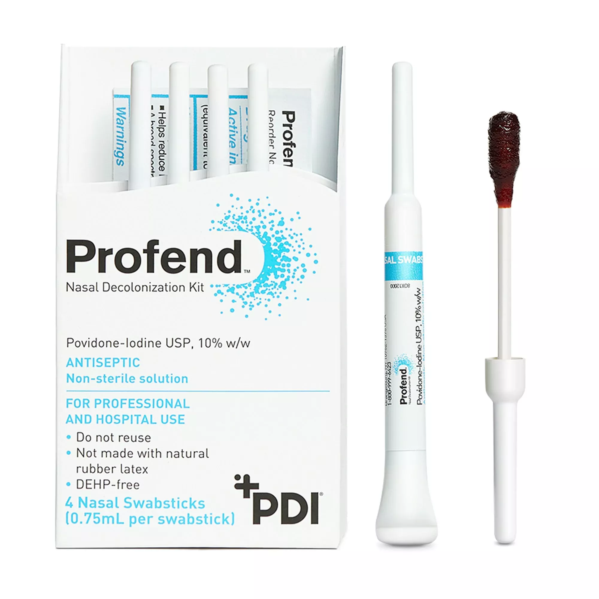 Profend Impregnated Nasal Swabstick Kit, 1 Box of 12
