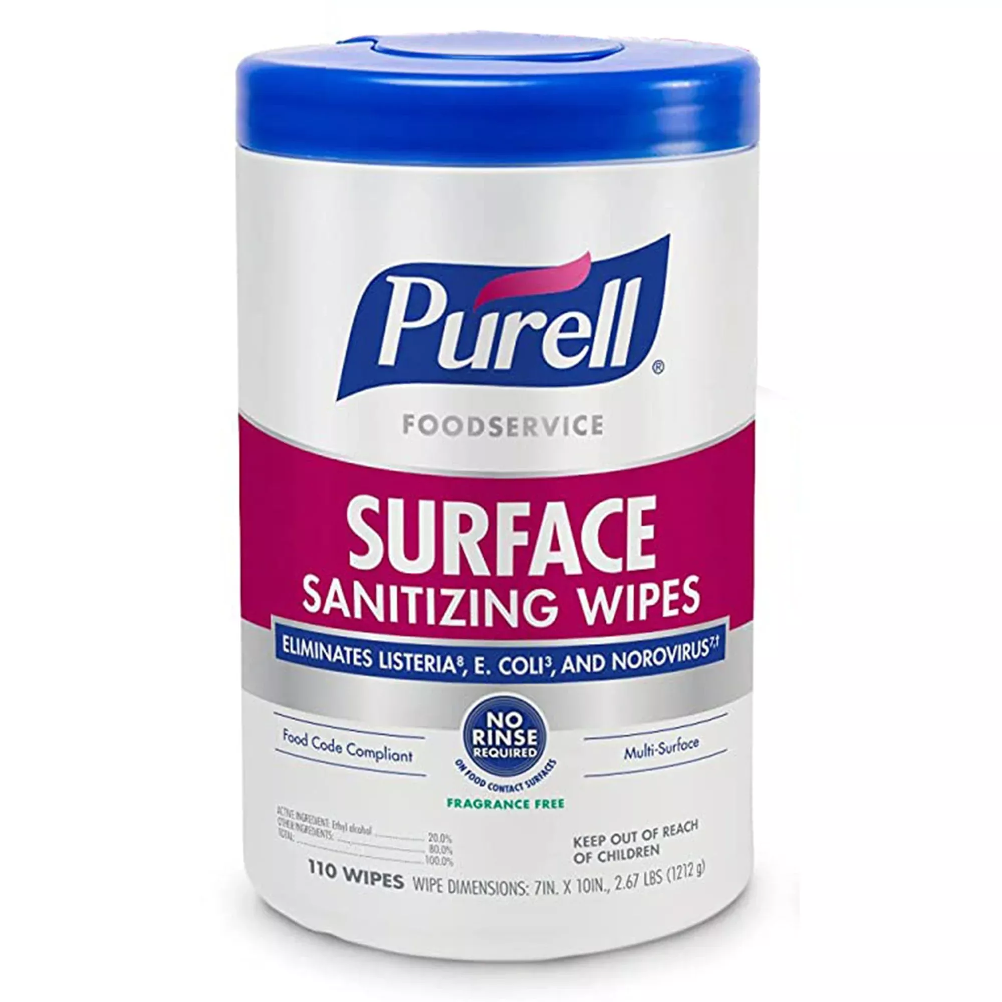 Purell Foodservice Surface Sanitizing Wipes, 1 Case of 6