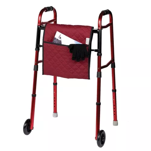 Quilted Walker BagBurgundy (Solid)Dbl-Sided 16 x 9 x 1
