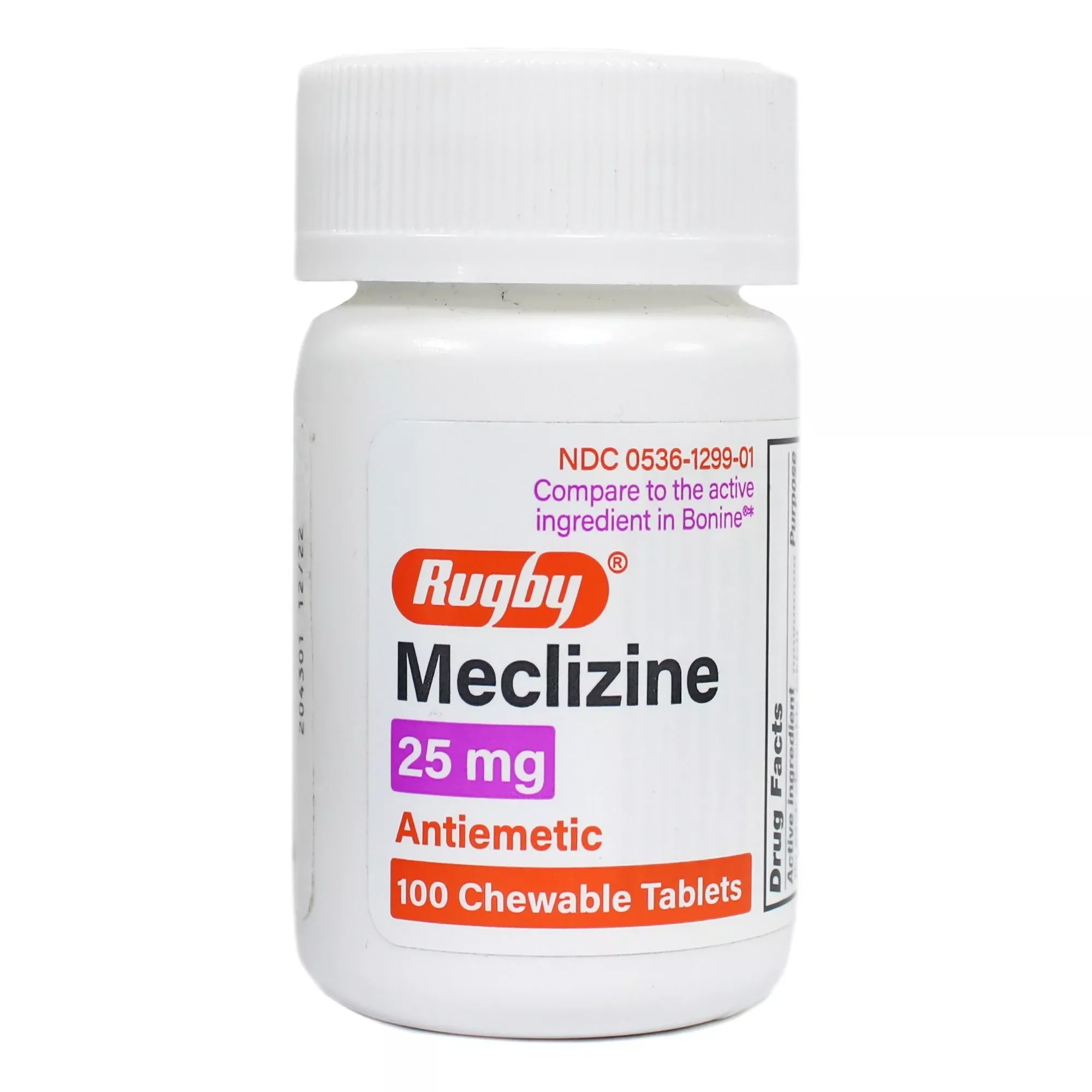 Rugby Meclizine Chewable Tablets, 1 Bottle