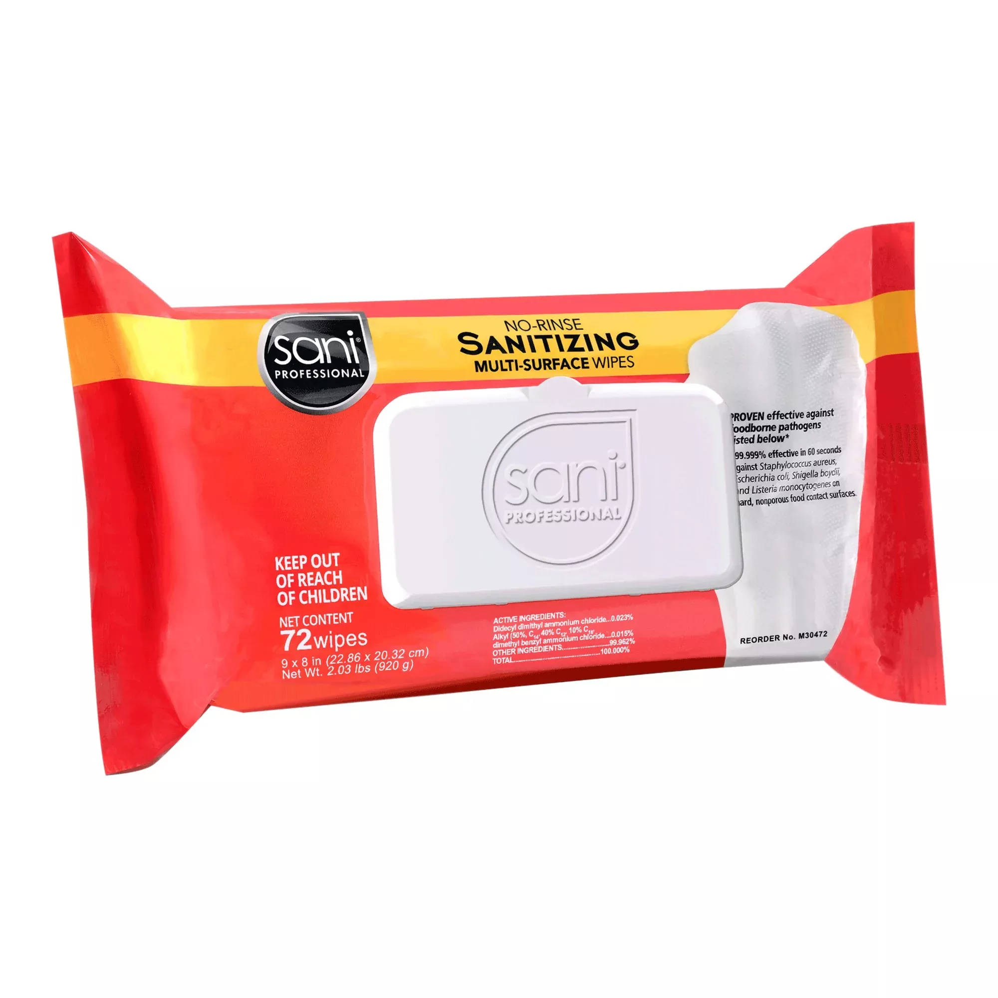 Sani Professional Surface Disinfectant Cleaner, Soft Pack, 1 Case of 864