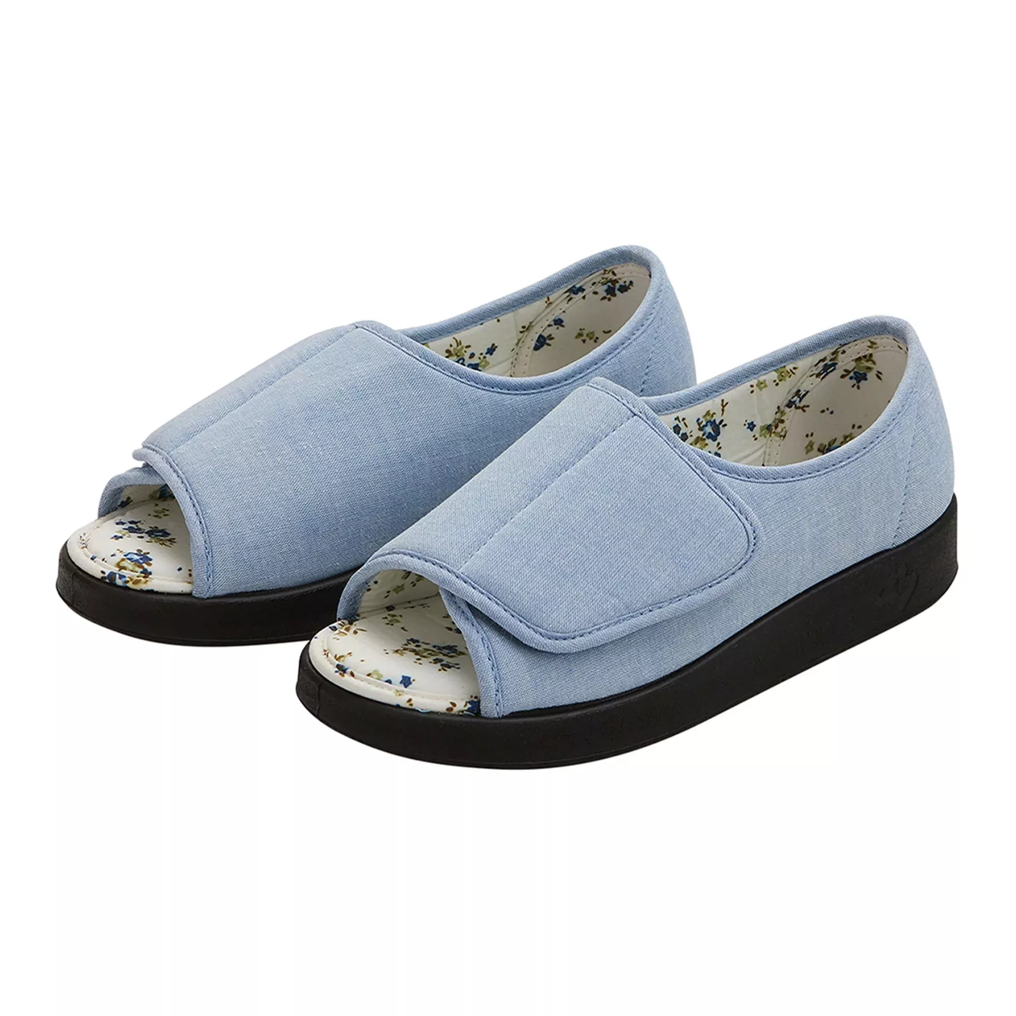 SHOE, SANDAL IN/OUTDOOR WMNS EASY CLSE OPEN TOE DENIM SZ8