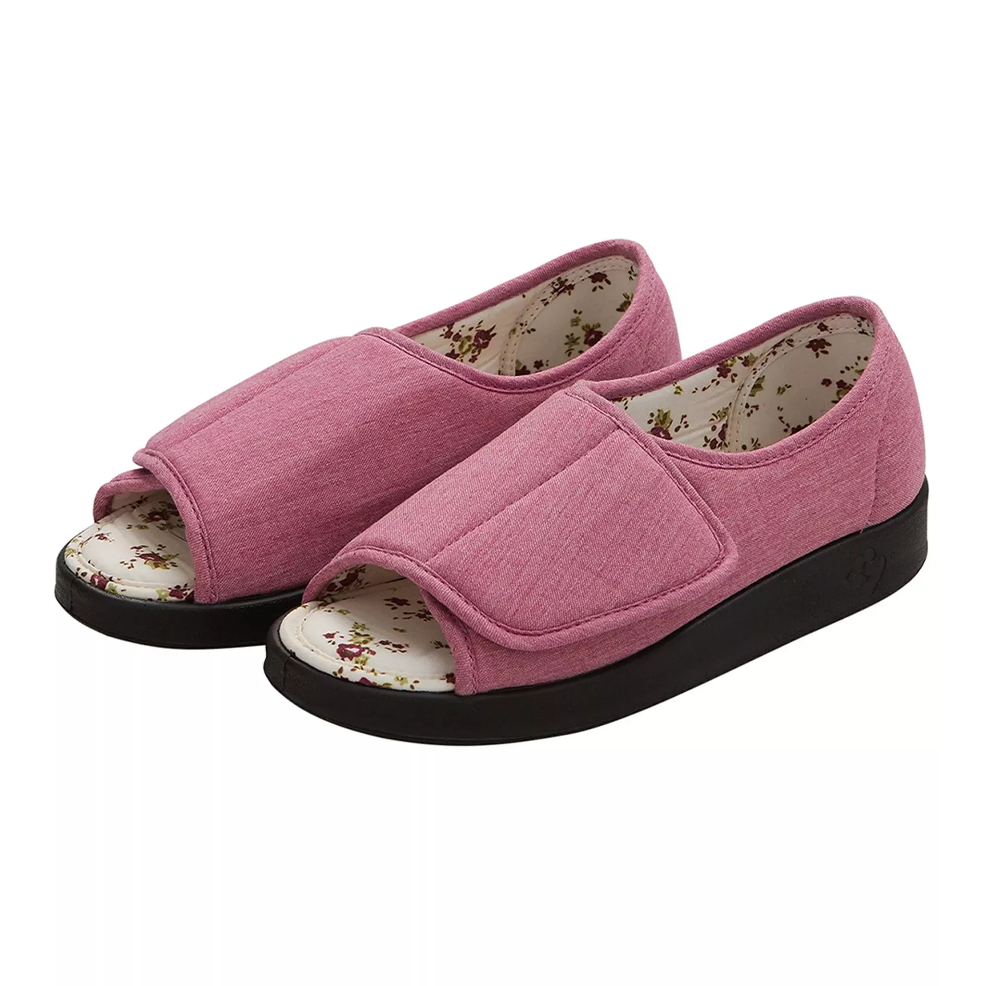 Silverts Hook and Loop Closure Shoe, Size 11, Misty Rose, 1 Pair
